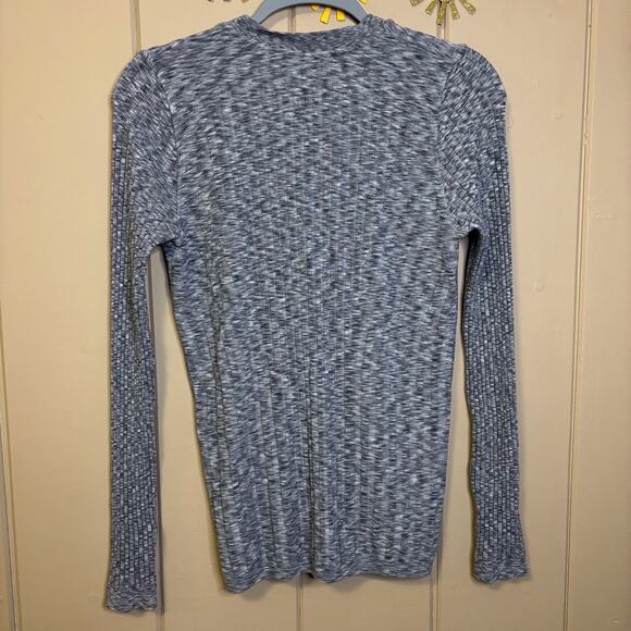 Athleta revolve cardigan heather gray ribbed button up size medium - Picture 3 of 3